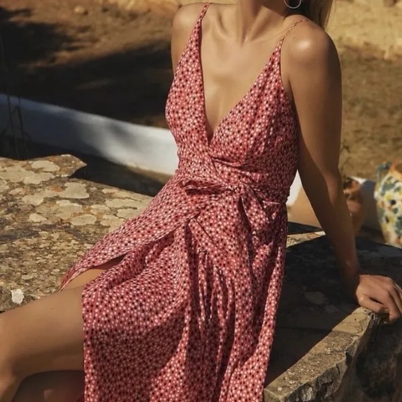 Midi Dress Hutch High Low Dress NWT ANTHROPOLOGIE Hutch Polka Dot